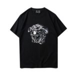 T-Shirt en coton imprimé, col rond, Medusa Grande
