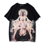 T-Shirt en coton imprimé, col rond, Vierge Marie