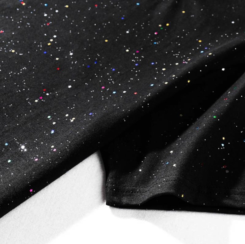 T-Shirt en coton imprimé, col rond, Cosmos – Image 6