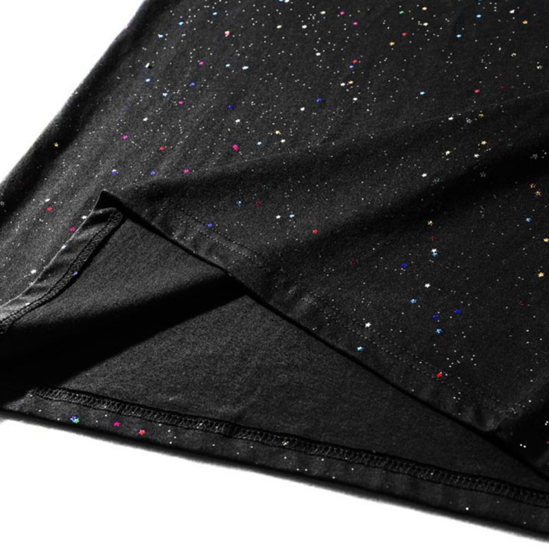 T-Shirt en coton imprimé, col rond, Cosmos – Image 5