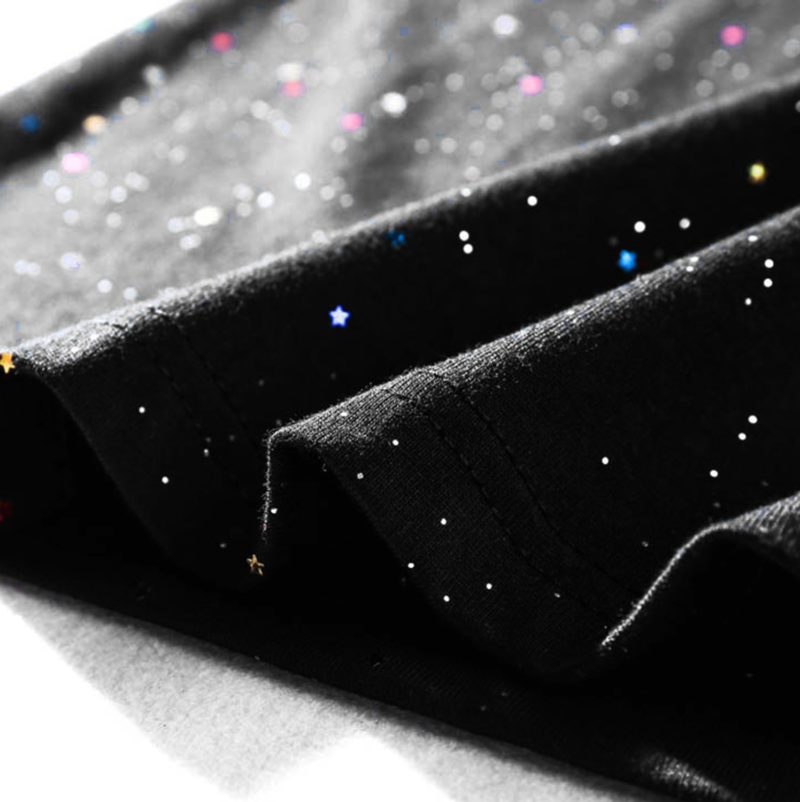 T-Shirt en coton imprimé, col rond, Cosmos – Image 2