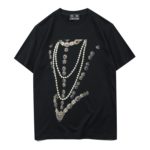 T-Shirt en coton imprimé, col rond, Bling