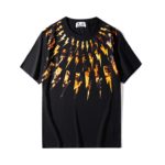 T-Shirt en coton imprimé, col rond, Flamme Coup de Foudre