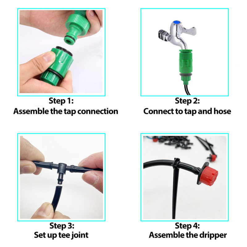 Système d'irrigation automatique avec minuterie, goutte à goutte, de 5 à 50 m – Image 9