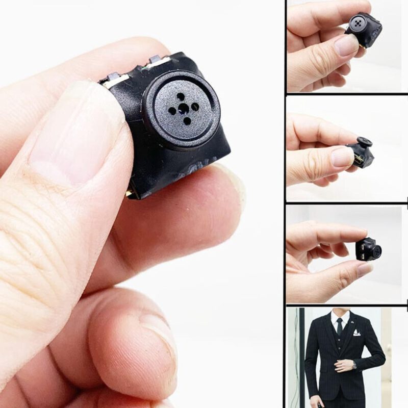 151319-6krxd5.jpg Mini Caméra espion, Bouton de chemise, 1080P, avec carte MicroSD 32GB – Image 2