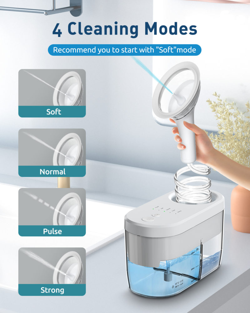 Nettoyeur d'oreille électrique à eau, lavage des oreilles, 4 niveaux de pression, doux et sans danger – Image 3