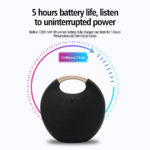 Enceinte Bluetooth 5, sans fil et portable, stéréo, en tissu, dual channel – Image 5