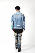 Veste en Denim, imprimée Hawaïen, Patchwork – Image 3