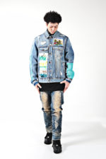 Veste en Denim, imprimée Hawaïen, Patchwork – Image 6