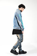 Veste en Denim, imprimée Hawaïen, Patchwork – Image 2