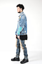 Veste en Denim, imprimée Hawaïen, Patchwork – Image 5