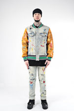 Veste en Denim universitaire, brodée sur l'ensemble – Image 4