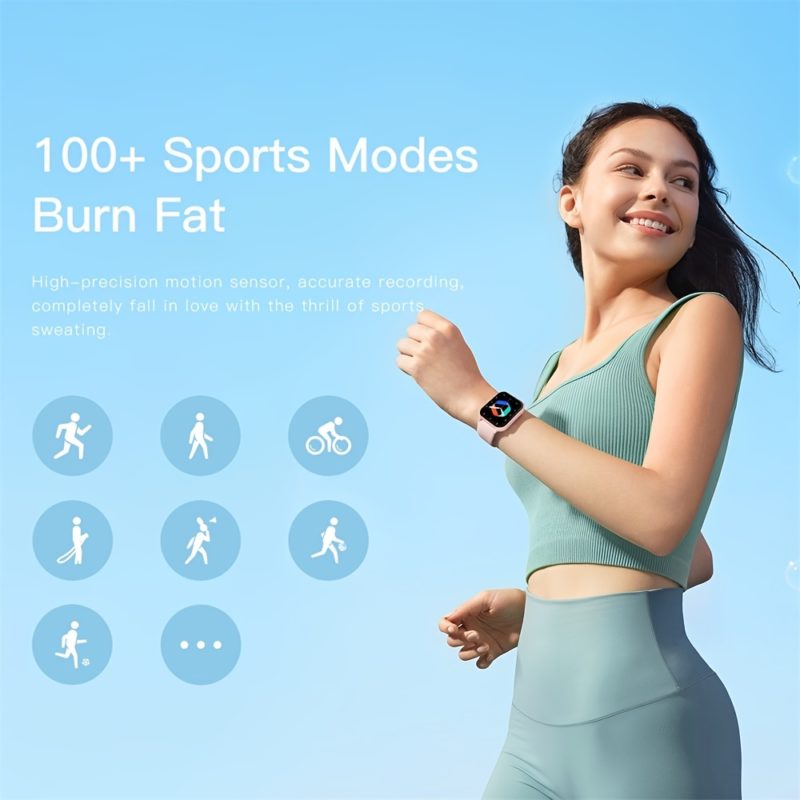 152945-urvur3.jpg Montre de sport connectée, écran tactile 1.83", étanche IP67, 100 modes – Image 3