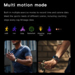 Montre connectée à écran incurvé, IPS 1.83″, Bluetooth, IP67 – Image 5