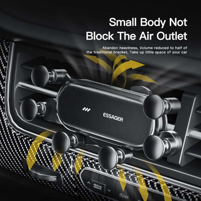 Support de téléphone à six points pour voiture, socle gravitationnel – Image 4