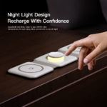 Station de Charge magnétique sans fil 3 en 1, Qi Fast Charging, pour iPhone, 14, 13, 12 Pro Max, Apple Watch – Image 5
