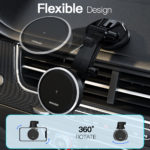 Chargeur et support de téléphone magnétique pour voiture, Qi 15W, RVB, support universel – Image 4