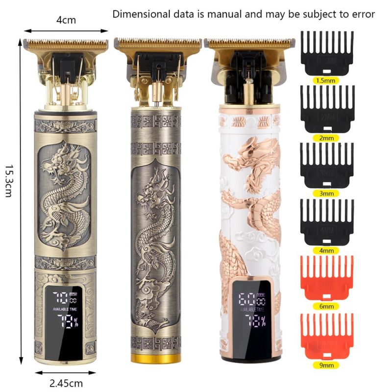 Tondeuse à cheveux électrique à affichage numérique, rechargeable, sans fil – Image 6