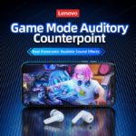 Ecouteurs sans fil Bluetooth 5.3, Lenovo GM2 Pro, Live Pods, étanches, annulation active du bruit – Image 4