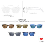 Lunettes de soleil carrées TR90, polarisé, anti-reflet, UV400, avec boite de rangement – Image 12