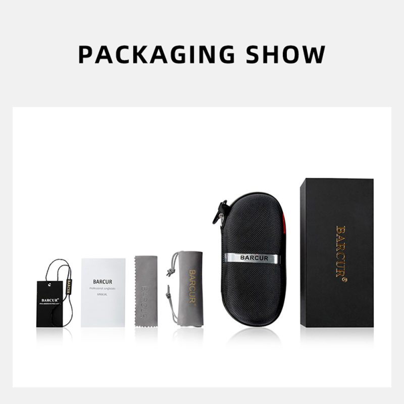 Lunettes de soleil rondes TR90, polarisé, anti-reflet, UV400, avec boite de rangement – Image 7