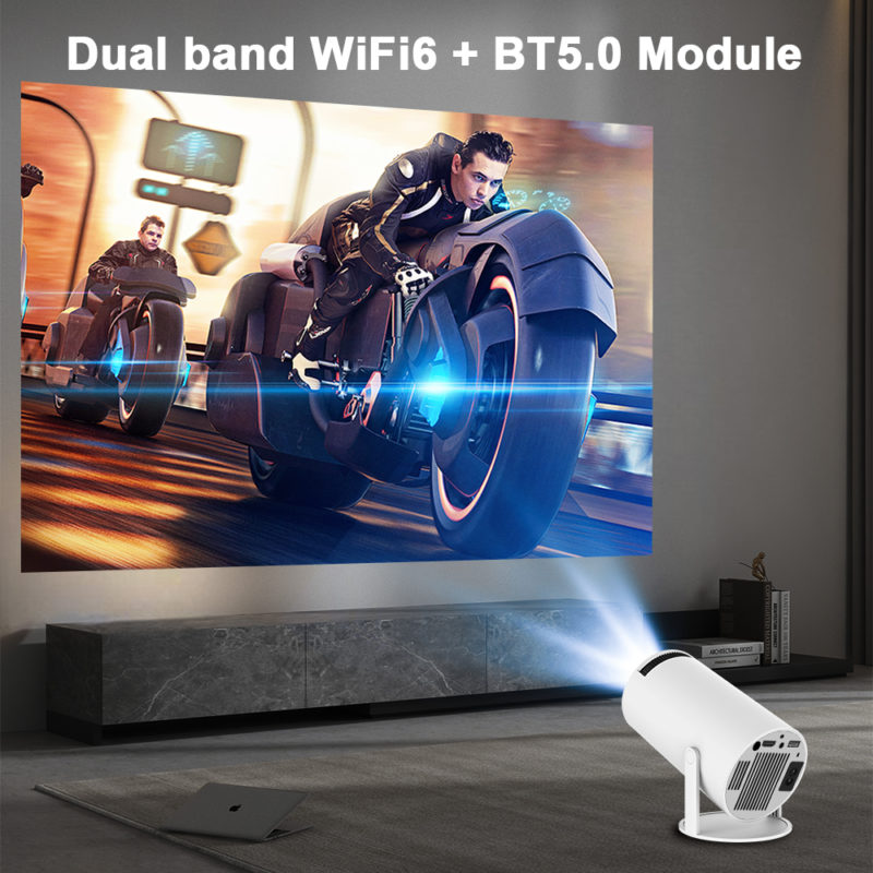 Projecteur portable Android 11, HY300, 1280x720P, 4K, WiFi 6, rotation 180°, Home cinéma – Image 2