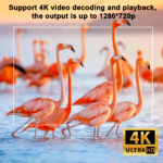 Projecteur portable Android 11, HY300, 1280x720P, 4K, WiFi 6, rotation 180°, Home cinéma – Image 6