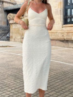 Robe mi-longue évidée, dos nu, à lacets découpée – Image 4