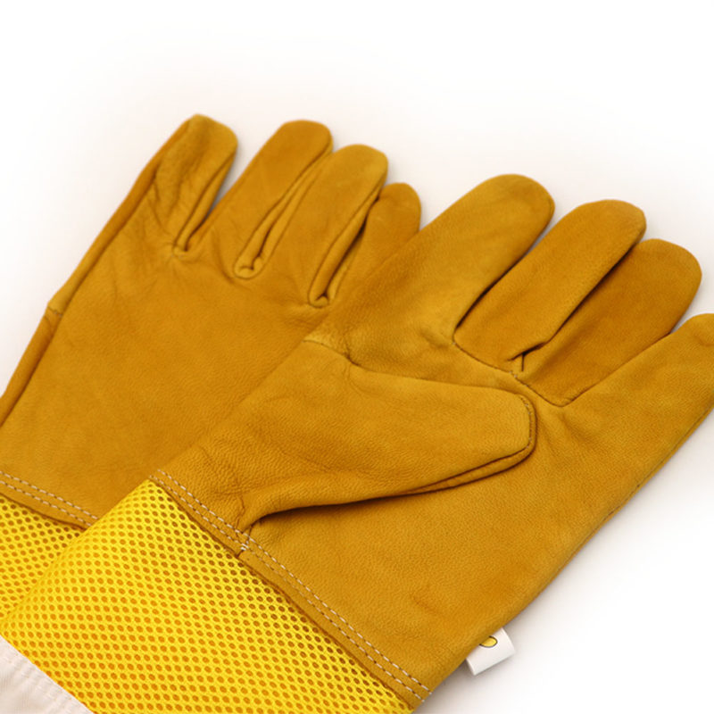155050-ba2muo.jpg Paire de gants de protection pour l'apiculture, en peau de chèvre, ventilé, manches longues – Image 4