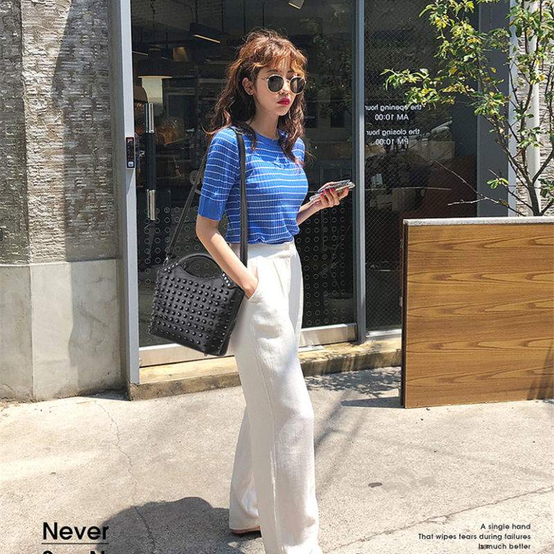 155268-edhwry.jpg Sac à main et bandoulière en cuir, à rivets, fourre-tout imperméable – Image 2