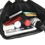 Sac à bandoulière à rivet en cuir, chaîne de styliste, pochette intérieure et extérieure – Image 3