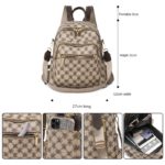 Sac à dos en cuir PU, multiples poches de rangement – Image 4