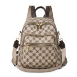Sac à dos en cuir PU, multiples poches de rangement