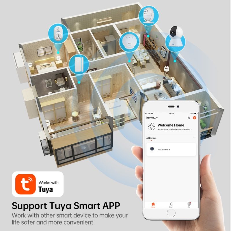 155759-waoqil.jpg Mini caméra de surveillance intérieure IP, WiFi, 2MP/1080P, avec suivi automatique, Tuya – Image 2