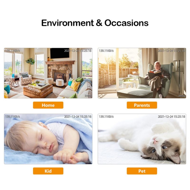 Caméra de surveillance IMOU Cue 2C, 1080P, détection humaine, alarme, détection de son, vision nocturne – Image 6