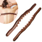 Bâton de massage en bois de hêtre, 8 perles, dragage méridiens, pour les épaules, le cou, la taille et le dos