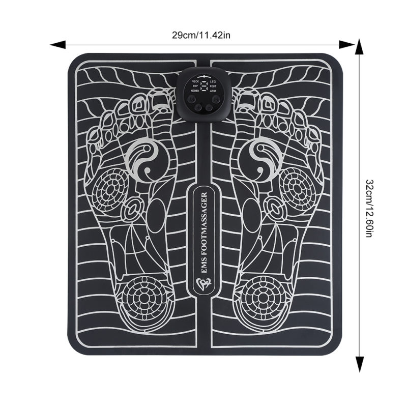 Tapis de massage des pieds électrique EMS, charge USB, portable et pliable – Image 5