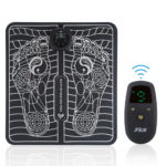 Tapis de massage des pieds électrique EMS, charge USB, portable et pliable