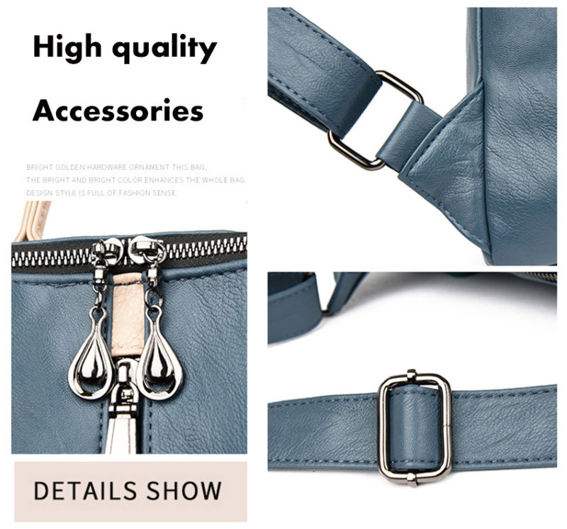 H9392e364fd27426996382f38eb3a391av Sac à dos en cuir souple, à bandoulière, résistant à l'usure et étanche – Image 12