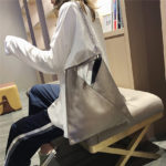 Sac à main en cuir, à bandoulière, fourre-tout de grande capacité, sac de styliste – Image 3