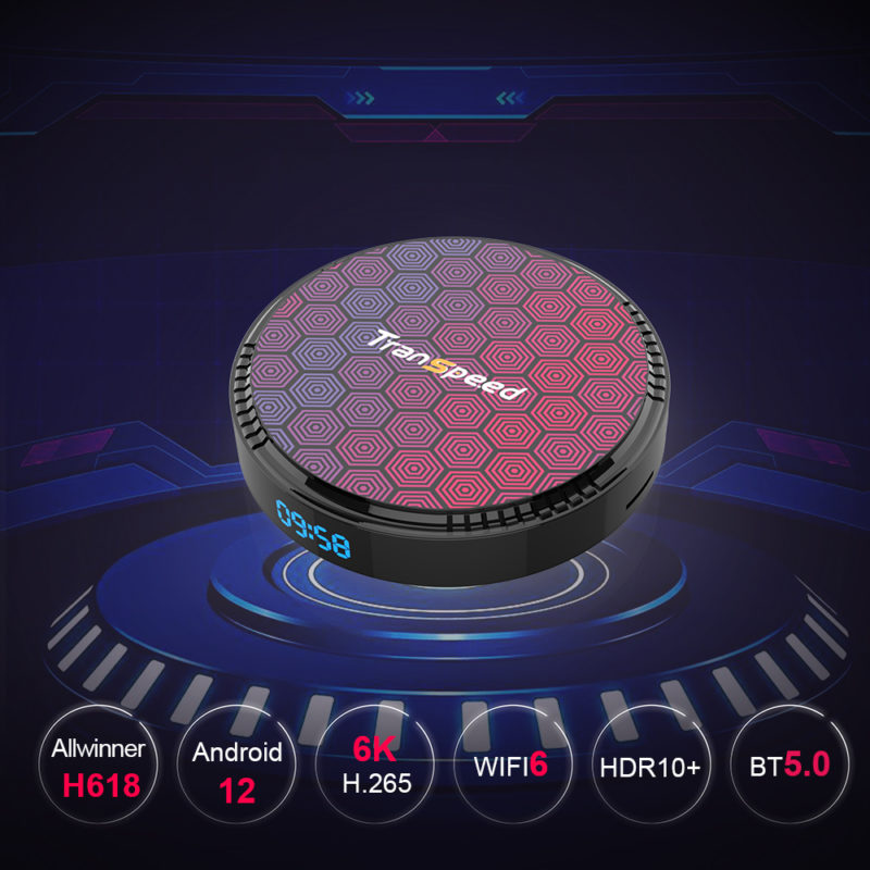 Box IPTV Android 12, 8K, 4GB RAM, 64GB ROM EMMC, Cortex A53 Quad-Core, WiFi 6, BT 5.0+ – Image 3