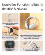 Casque sans fil Bluetooth pliable, Lenovo TH30, longue durée de vie – Image 8