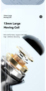 Écouteurs sans fil Bluetooth E90 TWS, avec microphone et étui de chargement, commande tactile – Image 7