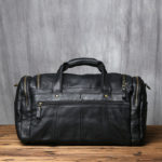 Sac de voyage en cuir de vachette, poches et rangements – Image 9