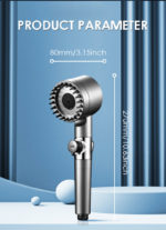 Pommeau de douche à haute pression, avec filtre, 4 modes, massages – Image 9