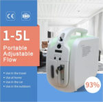 Concentrateur d'oxygène portable 1 à 5L/min, batterie, chariot, sac de transport et onduleur de voiture en option