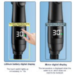 Ensemble flexible et pommeau de douche turbocompressé à affichage LED numérique, réglable, 5 modes – Image 5