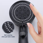 Ensemble flexible et pommeau de douche turbocompressé à affichage LED numérique, réglable, 5 modes – Image 6