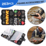 Ensemble d'accessoires de pêche avec boîte de rangement, 263 pièces