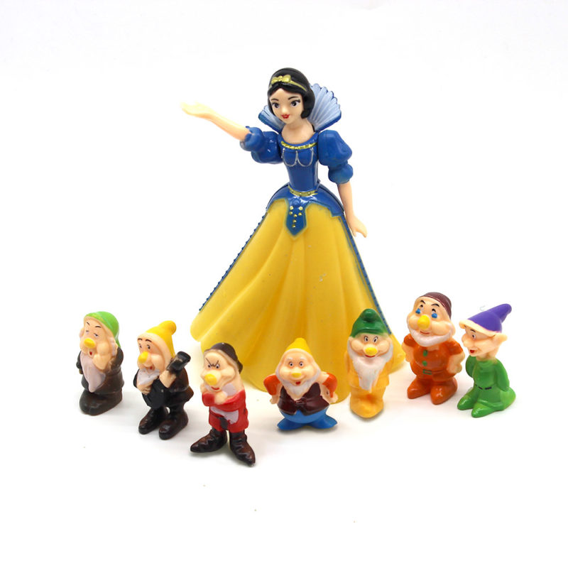 Ensemble de figurines Blanche-Neige et les Sept Nains en PVC, dessin animé, 5 à 10 cm, 8 pièces – Image 2